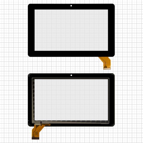 Сенсорний екран для China Tablet PC 7"; Explay Traveller 7.23, чорний, 183 мм, 30 pin, 112 мм, ємнісний, 7", #DR1168 A HSCTP 001 ESDCTP70008 01 DLW CTP 020