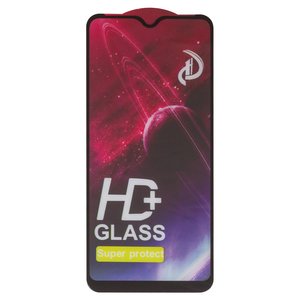 Защитное стекло All Spares для Samsung A107 Galaxy A10s, совместимо с чехлом, Full Glue, черный, cлой клея нанесен по всей поверхности