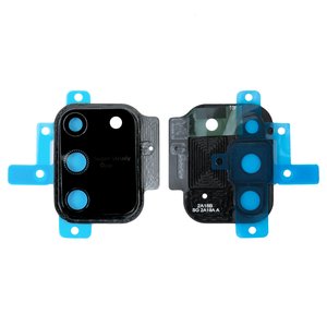 Скло камери для Samsung G770 Galaxy S10 Lite, чорне, з рамкою