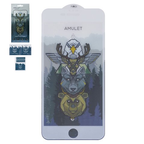 Захисне скло iNobi Amulet для Apple iPhone 7 Plus, iPhone 8 Plus, Full Glue, Anti Static, білий, шар клею нанесений по всій поверхні