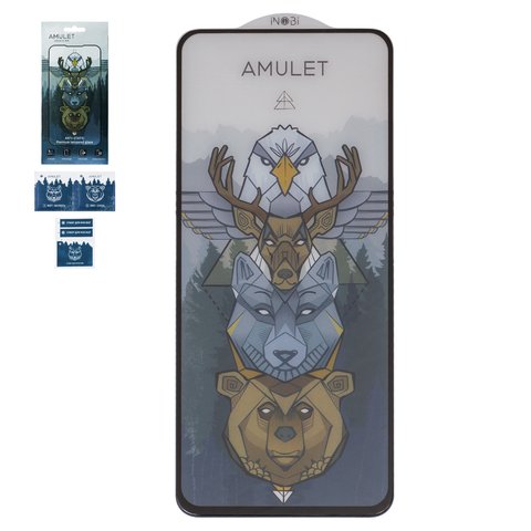 Захисне скло iNobi Amulet для Samsung A736 Galaxy A73 5G, M526 Galaxy M52, M536 Galaxy M53, M546 Galaxy M54, сумісне з чохлом, Full Glue, Anti Static, чорний, шар клею нанесений по всій поверхні