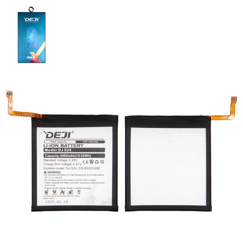 Аккумулятор Deji EB BS922ABE для Samsung S921 Galaxy S24, Li ion, 3,88 B, 4000 мАч