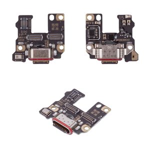 Шлейф для Motorola Edge 40 Neo, коннектора зарядки, с микрофоном, High Copy, плата зарядки