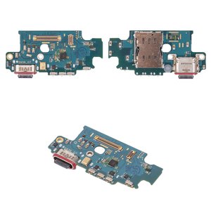 Шлейф для Samsung S936 Galaxy S25 Plus, коннектора зарядки, с компонентами, Original PRC , плата зарядки