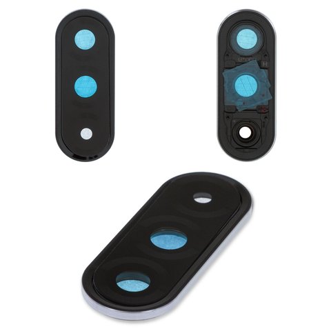 Стекло камеры для Samsung A366 Galaxy A36, черное, с рамкой