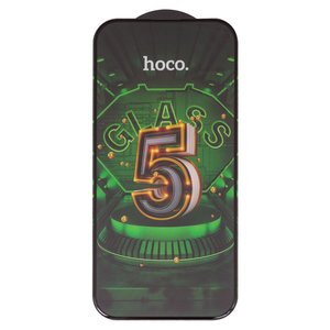 Захисне скло Hoco G12 для Apple iPhone 14 Pro, iPhone 15, iPhone 16, 5D Full Glue, без упаковки , чорний