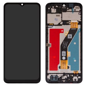 Дисплей для ZTE Blade A34, черный, с рамкой, High Copy