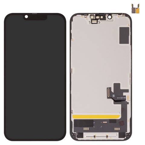 Дисплей для iPhone 16e, черный, с рамкой, HC, OLED , DD OLED soft