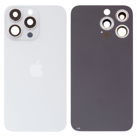 Задняя панель корпуса для iPhone 13 Pro, серебристая, белая, со стеклом камеры, Silver, small hole